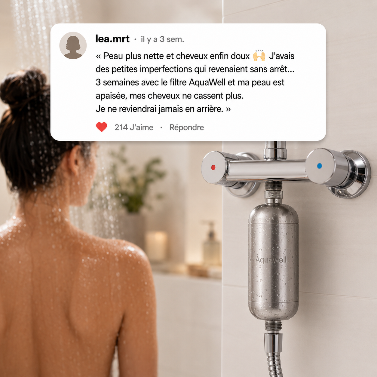 Filtre à eau Aquawell pour Douche